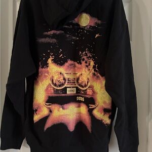 STRANGE Jet Engine Car Hoodie size L